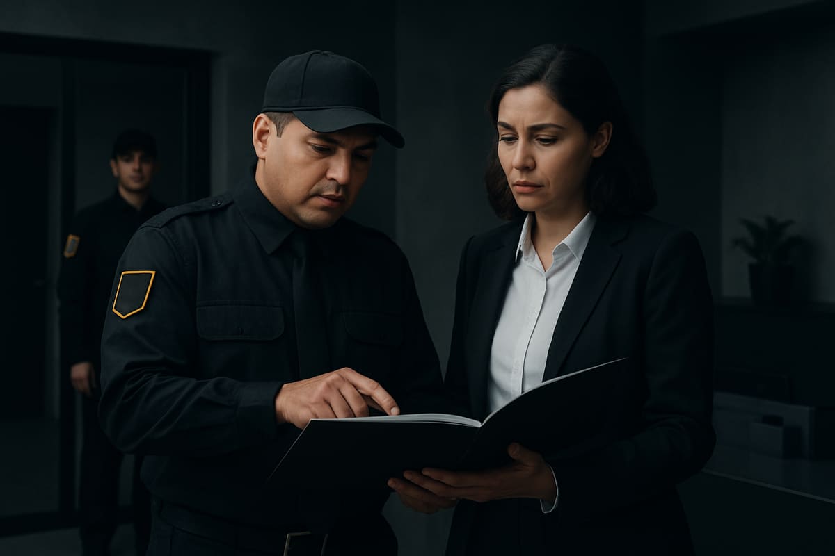 Equipo revisando roles y responsables de un protocolo de seguridad empresarial.